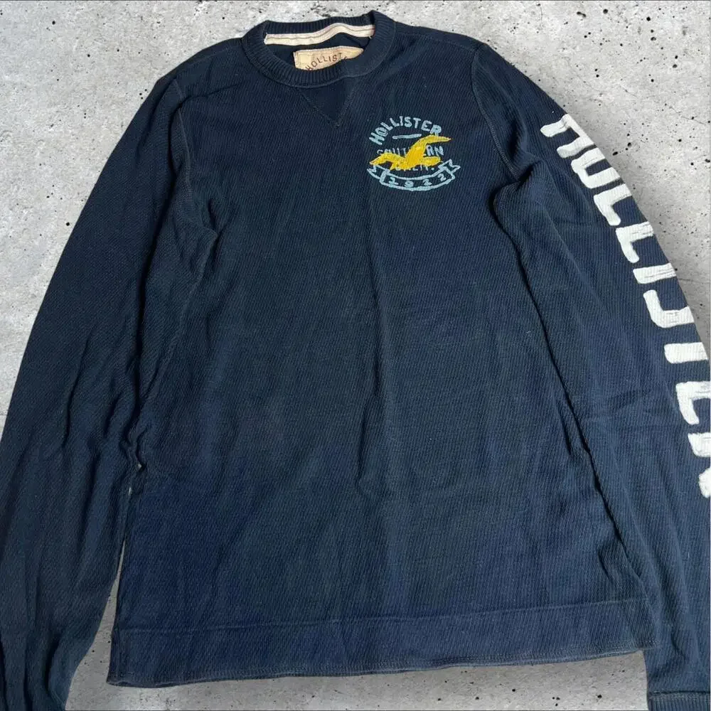 HOLLISTER Men’s Navy Crewneck‎ Cotton Sweater Size L